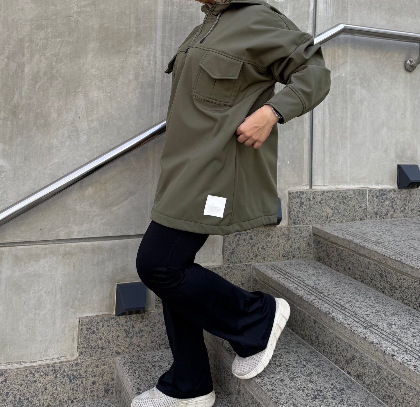 Street luxe hoodie in olive