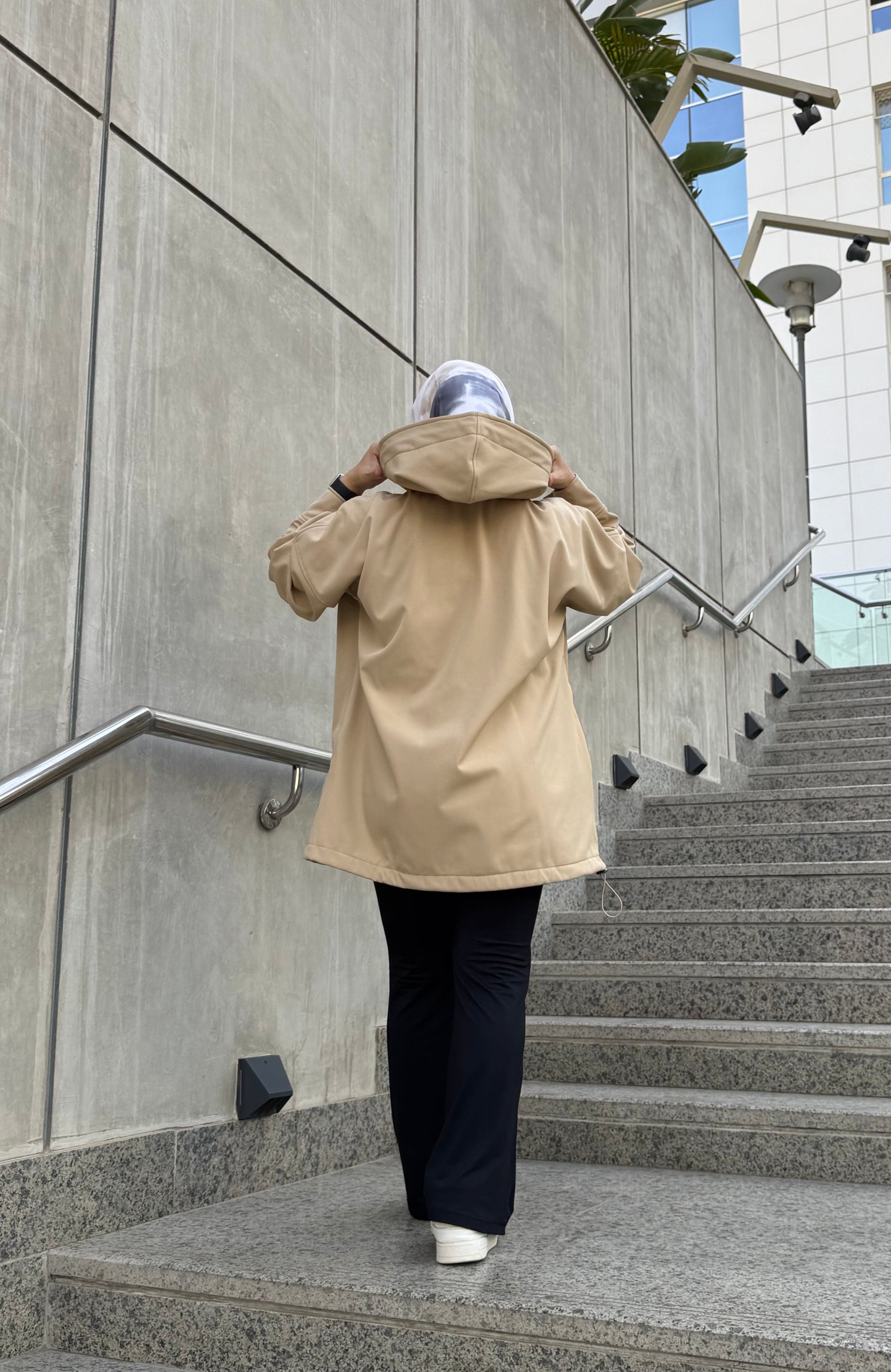 Street luxe hoodie in beige