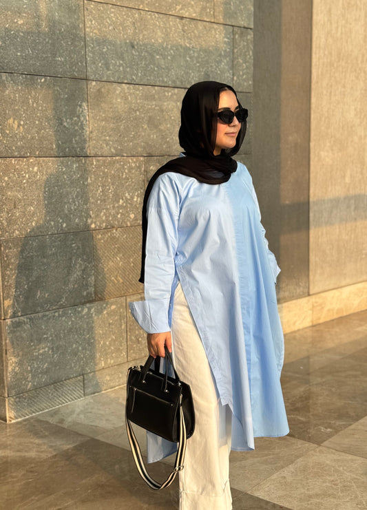 Tharaa shirt dress in blue