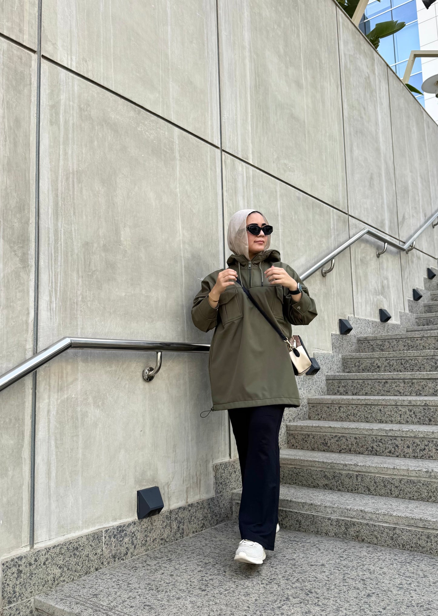 Street luxe hoodie in olive